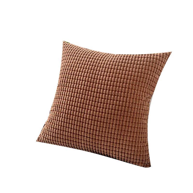 45X45 Plain Solid Colour Cushion Cover Decorative Pillow Case Home Multicoloured - White