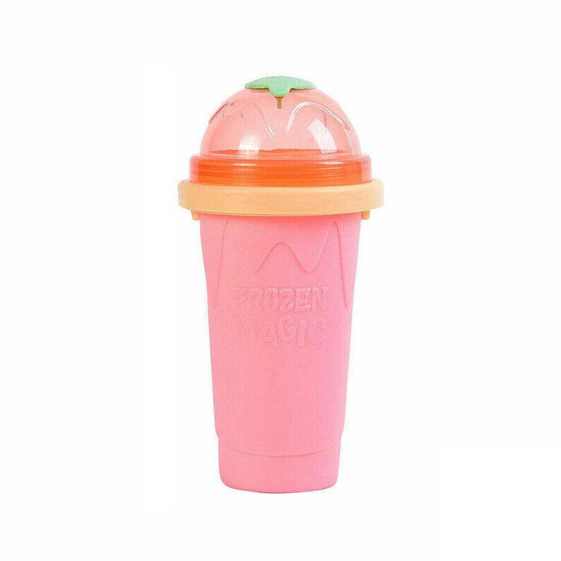 Slushie Maker Cup Quick Freeze Magic Squeeze Cup Milkshake Cup Ice Cream Maker - Blue
