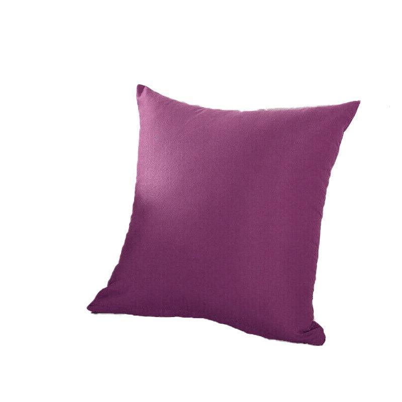 40x40cm Multicoloured Plain Solid Colour Cushion Cover Covers Decorative Pillow Case - Pink