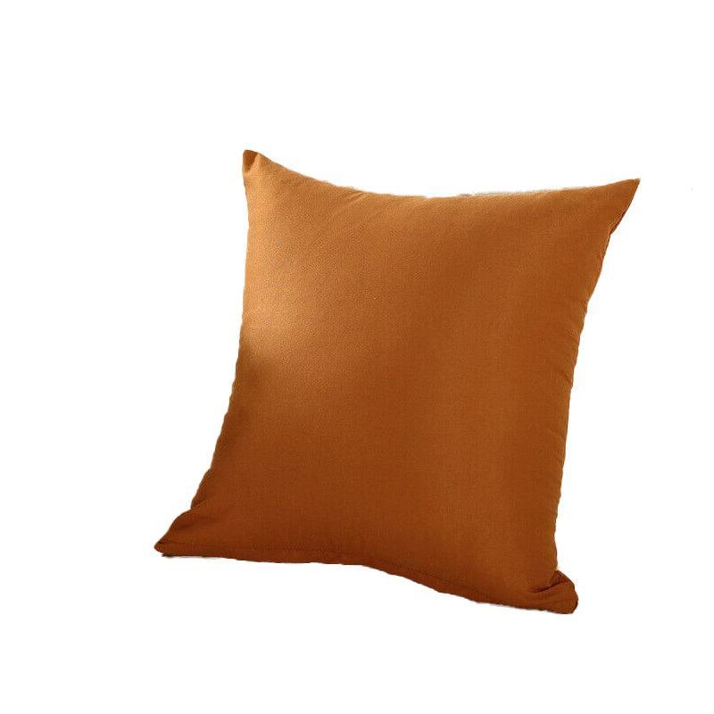 40x40cm Multicoloured Plain Solid Colour Cushion Cover Covers Decorative Pillow Case - Pink