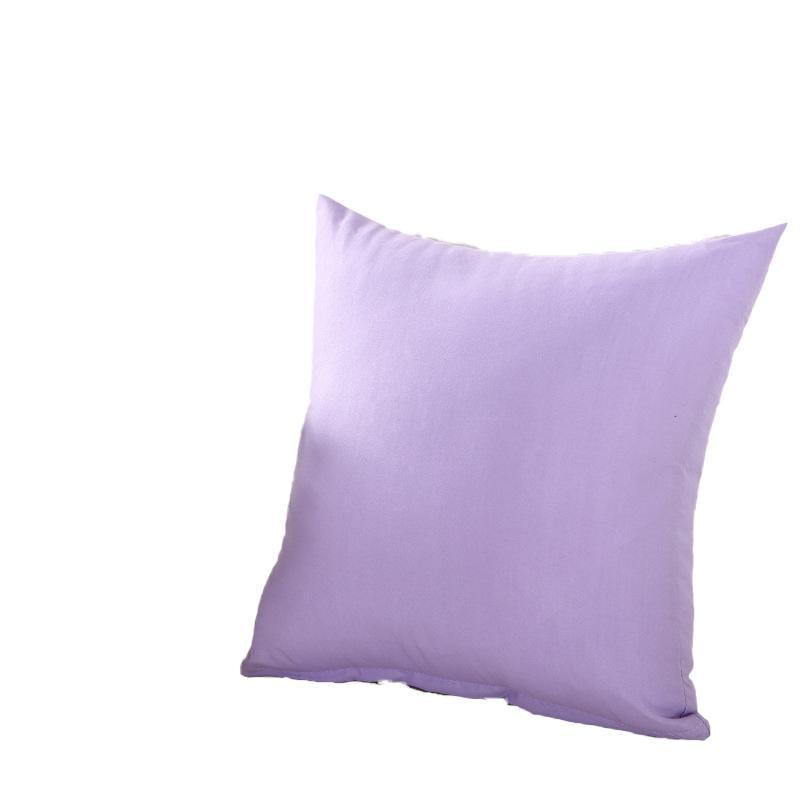 50cm*50cm Multicoloured Plain Solid Colour Cushion Cover Decorative Pillow Case - Pink