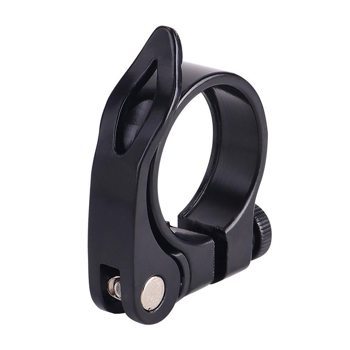 Quick Release Bicycle Seat Tube Clamp Multi Color Lever Lock Cycling Accessories - Black-3-4