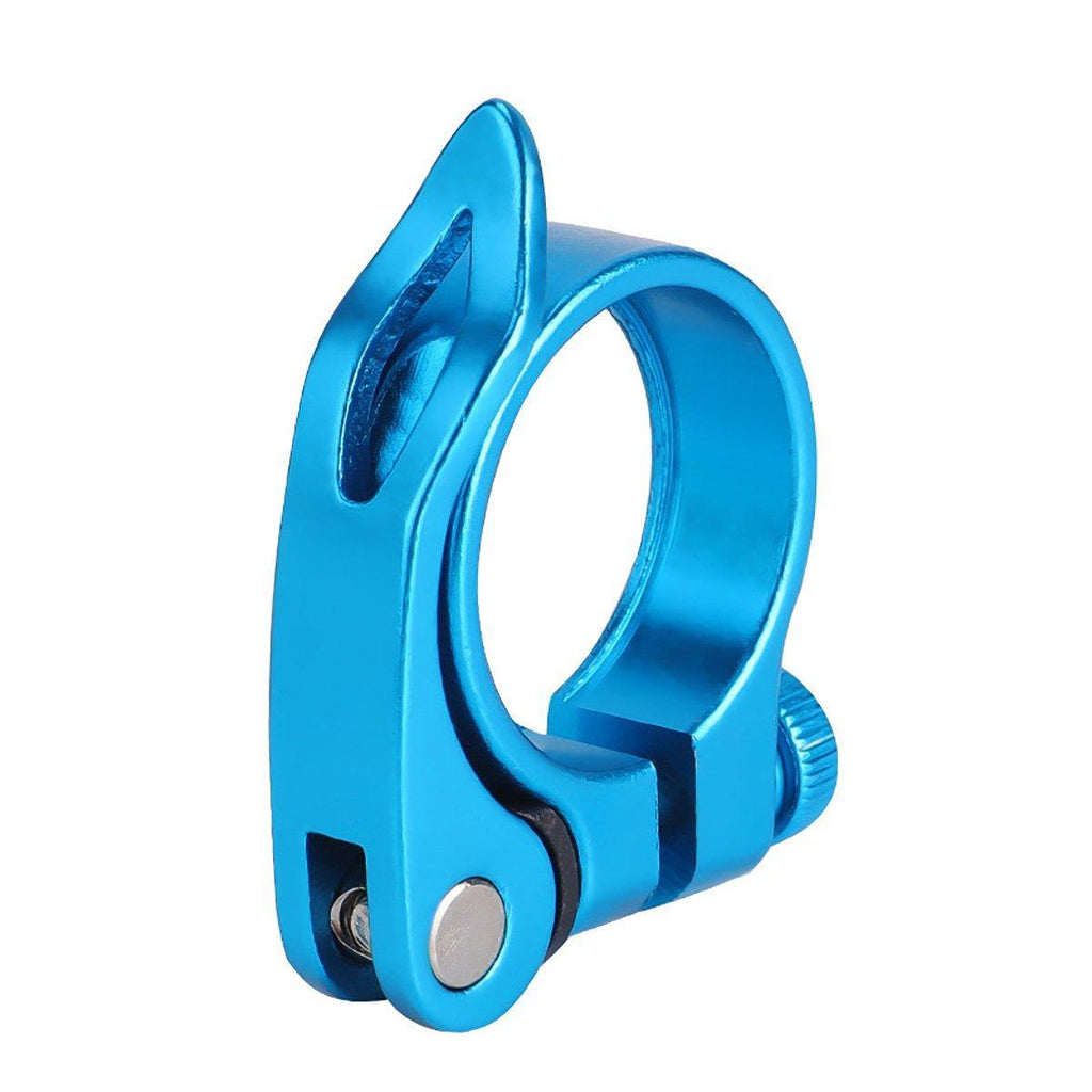 Quick Release Bicycle Seat Tube Clamp Multi Color Lever Lock Cycling Accessories - Black-3-4