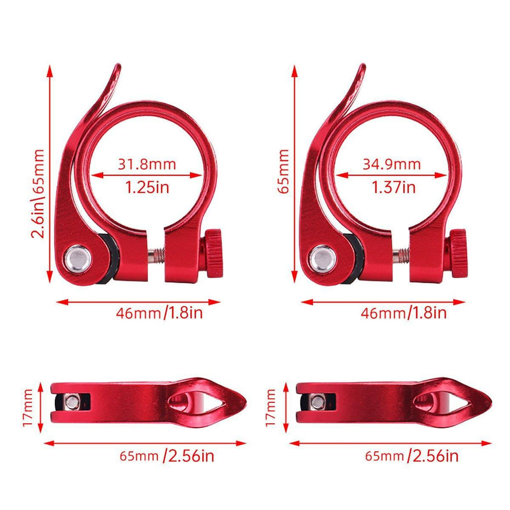 Quick Release Bicycle Seat Tube Clamp Multi Color Lever Lock Cycling Accessories - Golden-3-1