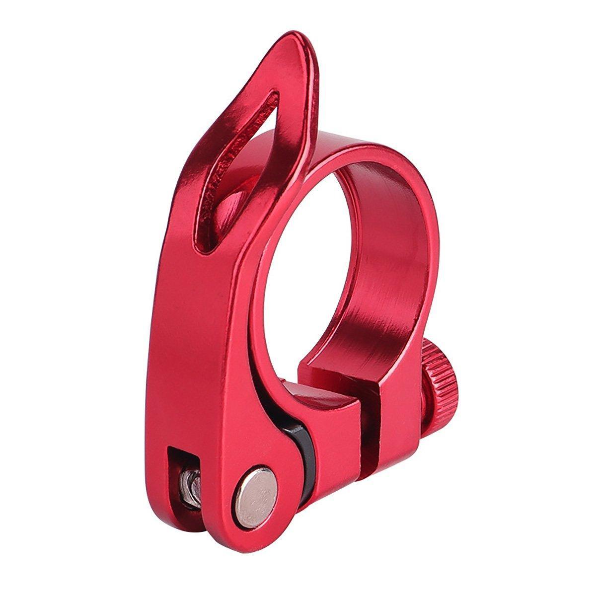 Quick Release Bicycle Seat Tube Clamp Multi Color Lever Lock Cycling Accessories - Silver-3-4