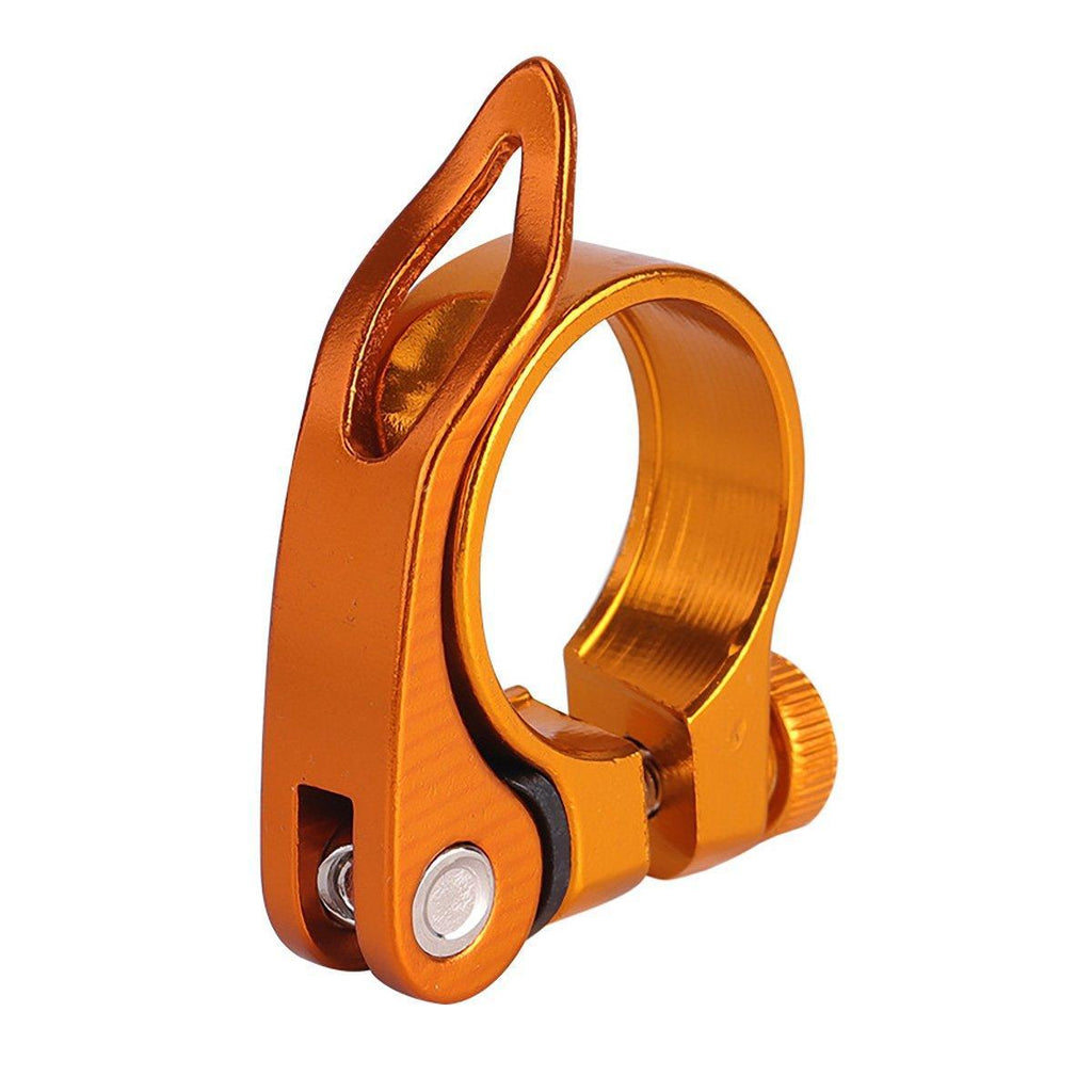 Quick Release Bicycle Seat Tube Clamp Multi Color Lever Lock Cycling Accessories - Silver-3-4