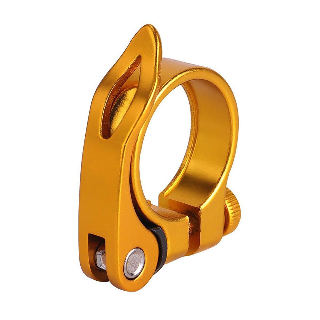 Quick Release Bicycle Seat Tube Clamp Multi Color Lever Lock Cycling Accessories - Silver-3-4