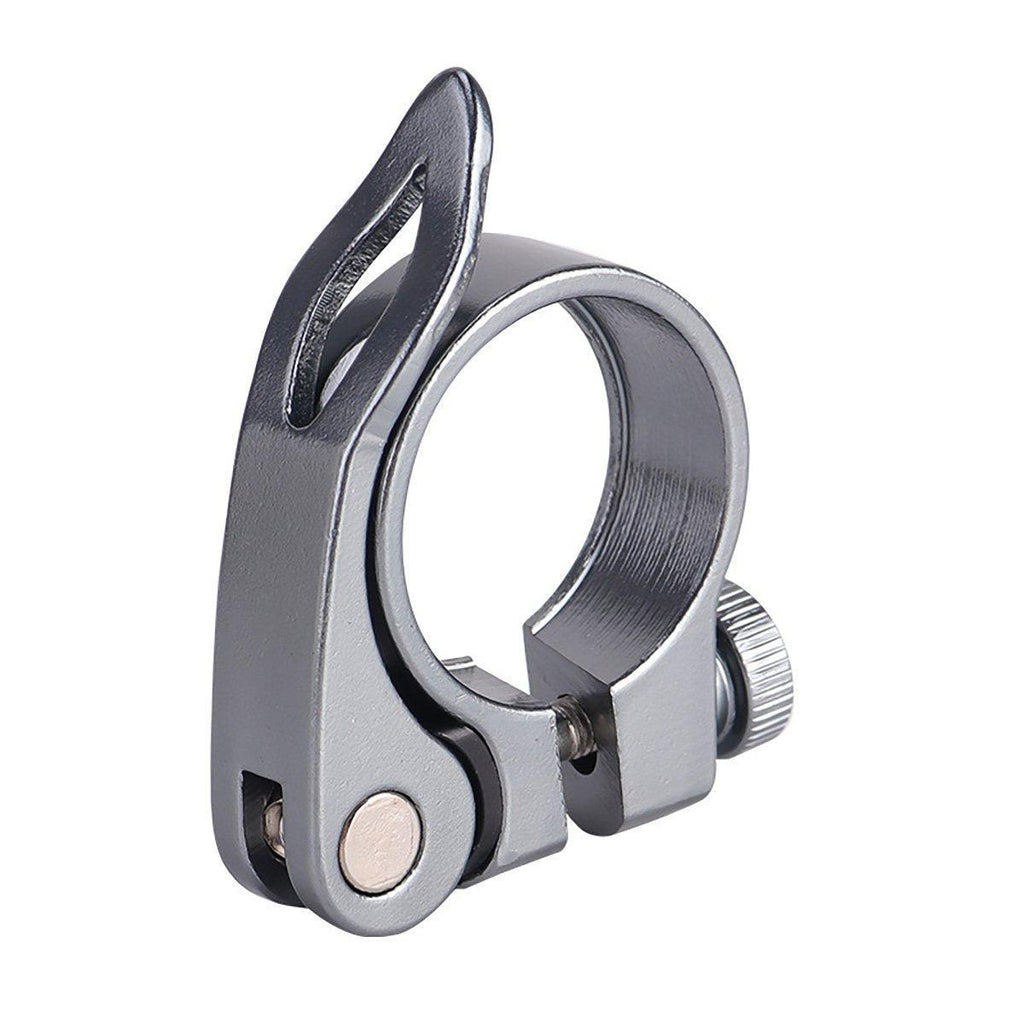 Quick Release Bicycle Seat Tube Clamp Multi Color Lever Lock Cycling Accessories - Silver-3-4