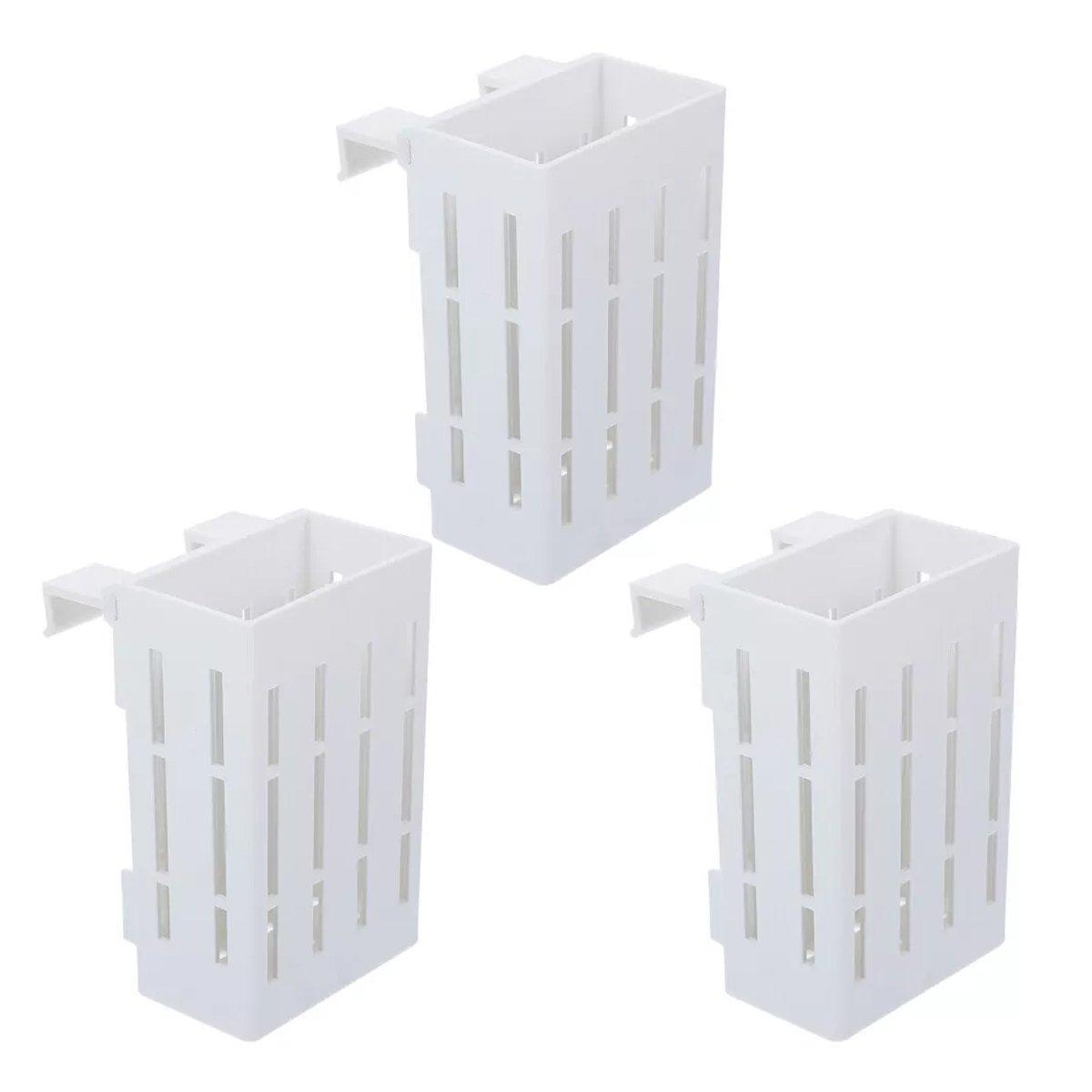 Hydroponic Plant Storage Rack Fish Tank Decoration Square Aquarium Basket Holder - Black