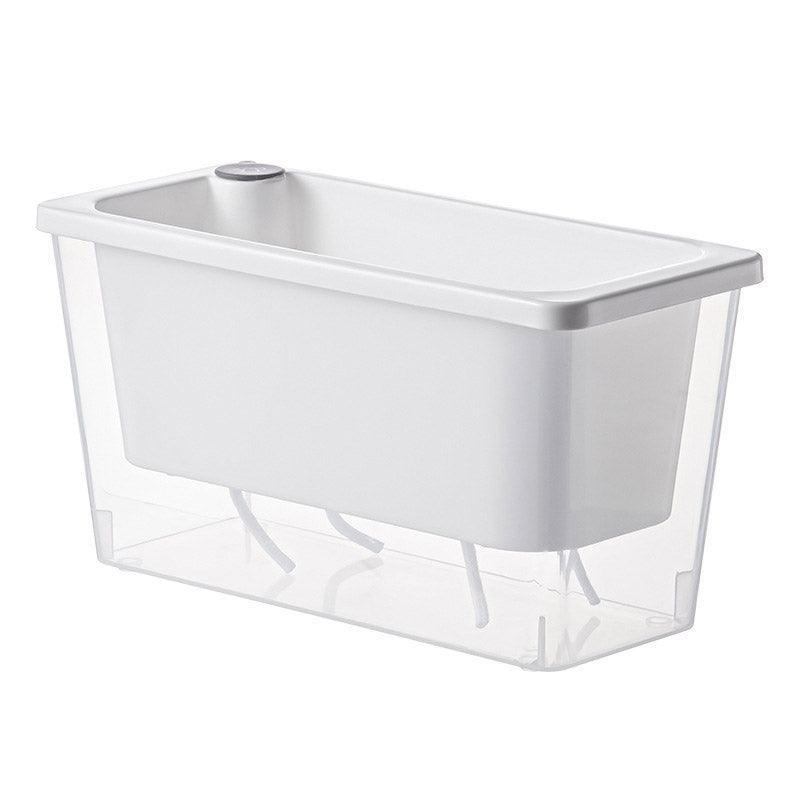 Balcony Vegetable Pot Planter Lazy Self Priming Flower Pot for Indoor Gardening - White