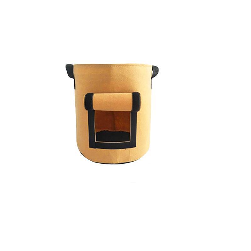 10 Gallon Potato Grow Planter Container Bag Pouch Root Plant Growing Pot Side Window - Brown