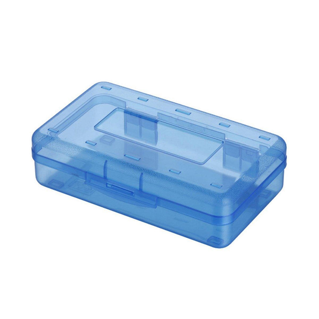 Large Capacity Transparent Plastic Pencil Case Multifunctional Student Art Box - Light Green