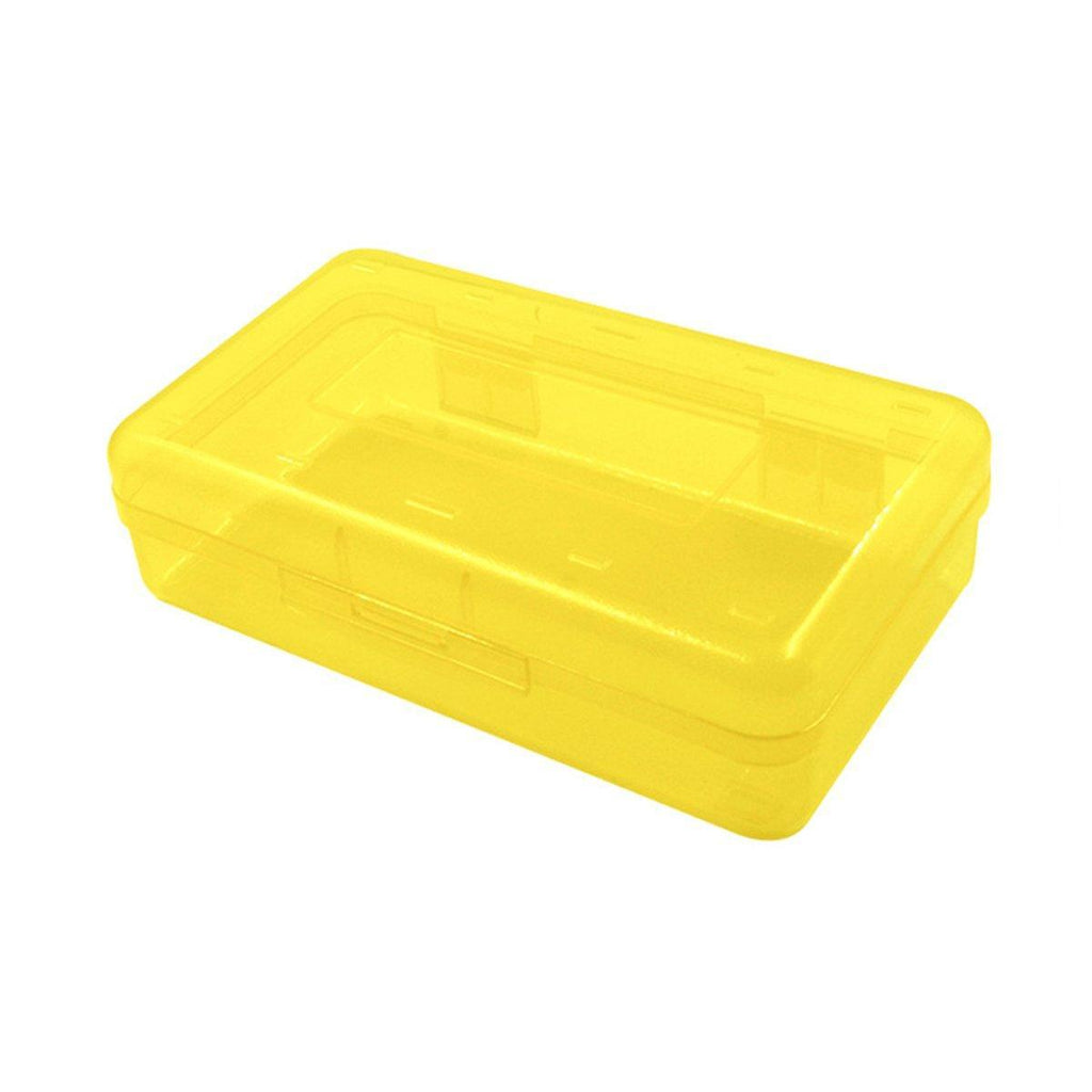Large Capacity Transparent Plastic Pencil Case Multifunctional Student Art Box - Light Green