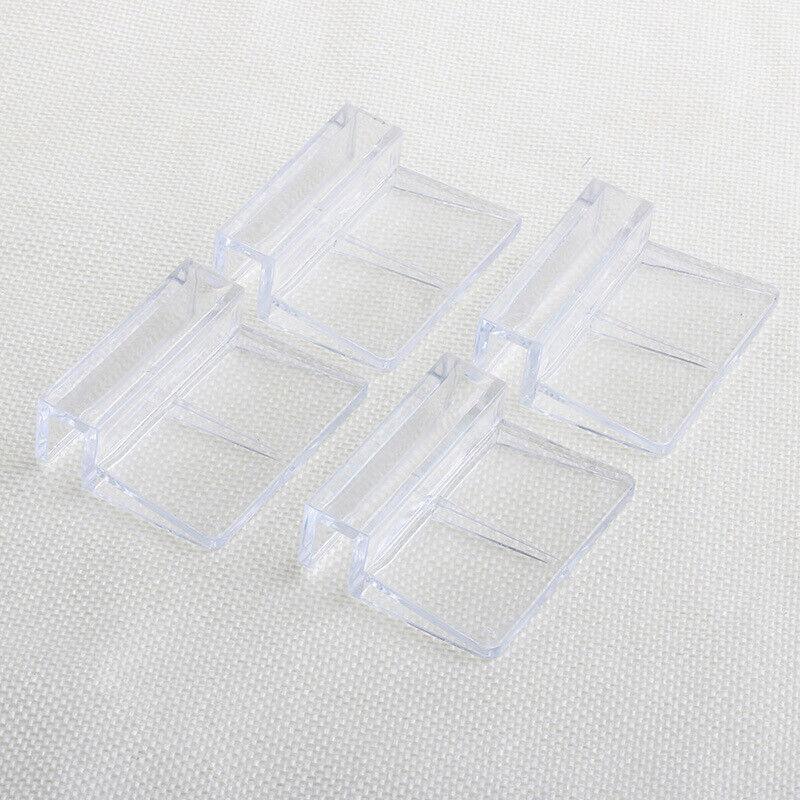 4Pcs Aquarium Fish Tank Glass Cover Support Holder Acrylic Clip Bracket 6/8/10/12mm - 6mm