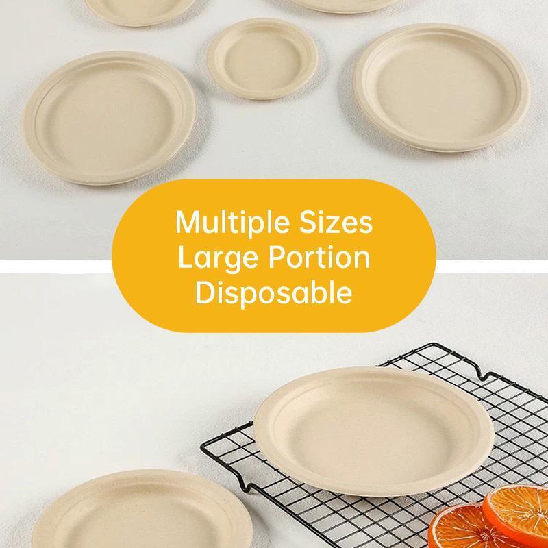 100x Biodegradable Sugarcane Paper Trays - Eco-Friendly & Durable for  Food - 9inches-100pcs