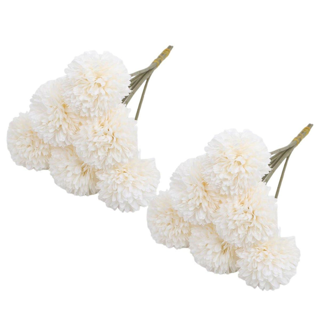 12pcs Artificial Dandelion Fake Flower Simulation Arrangement Desktop Decoration - Pink