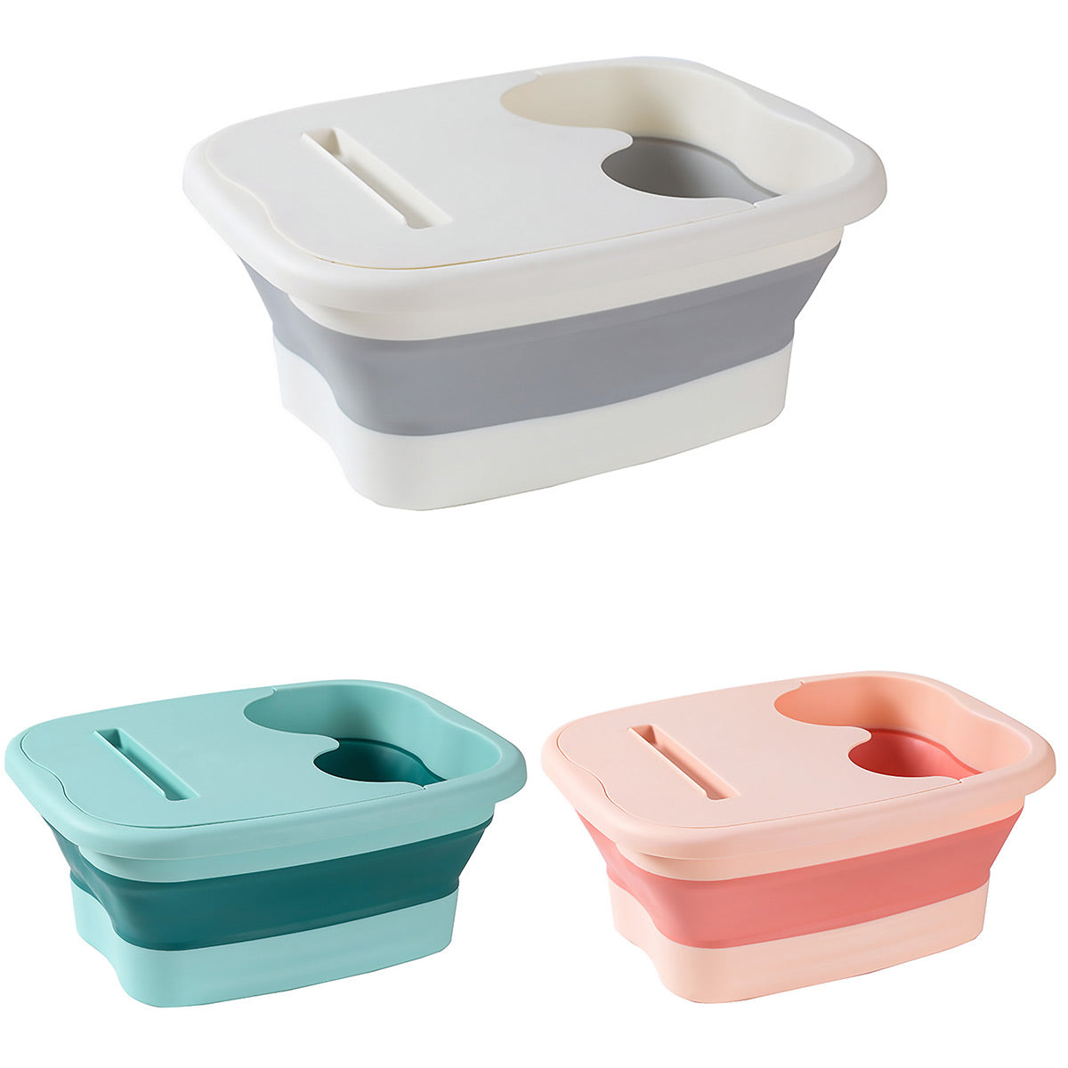 Foldable Foot Tub Portable Large Capacity Foot Basin for Home Bathroom Spa and Travel - Green