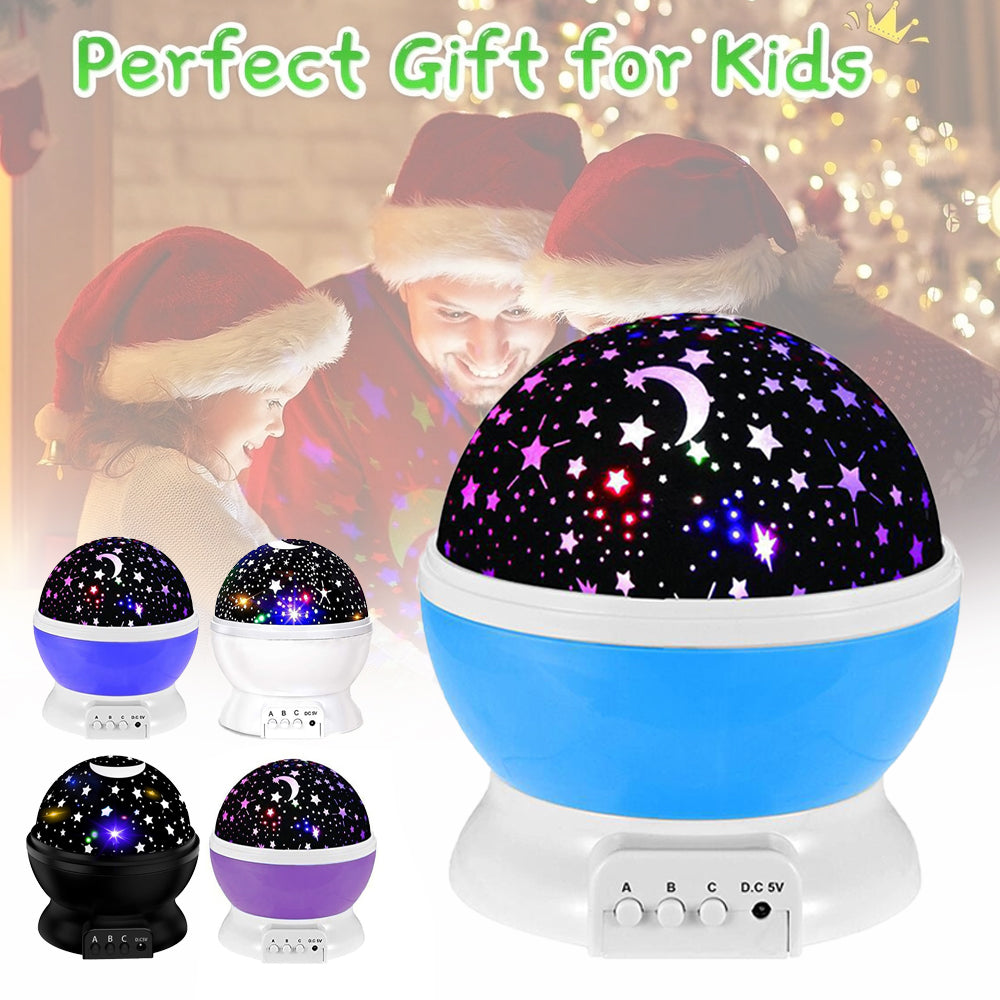 LED Night Star Galaxy Projector Rotating Lamp for Bedroom Ambience and Gift Use - Blue