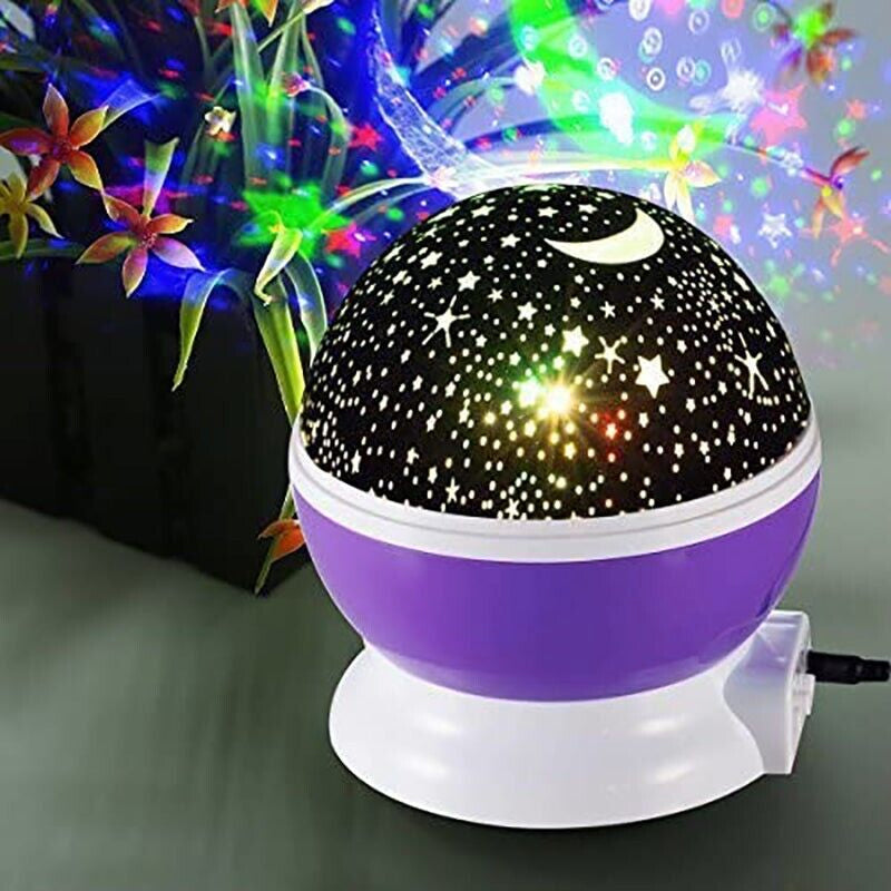 LED Night Star Galaxy Projector Rotating Lamp for Bedroom Ambience and Gift Use - Pink