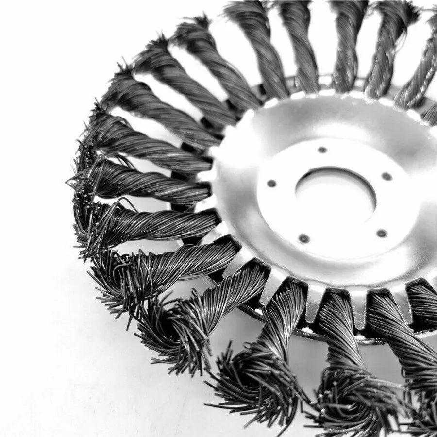 6/8inch Weed Brush Steel Wire Trimmer Wheel Garden Lawnmower Head Tool Grass Cutter - 8''