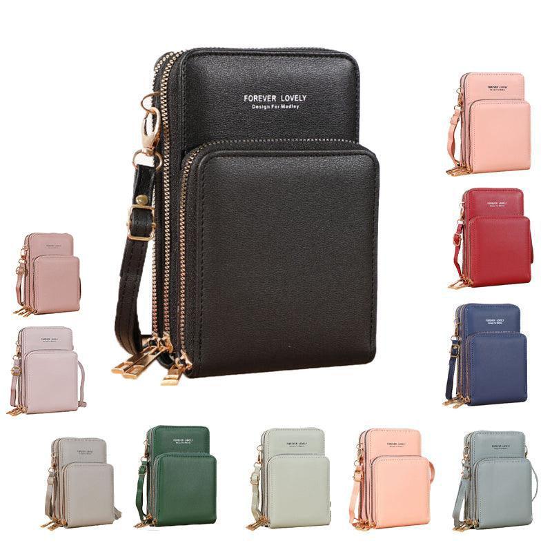 Women Crossbody Phone Purse Touch Screen Bag Rfid Blocking Wallet Shoulder Strap - Green