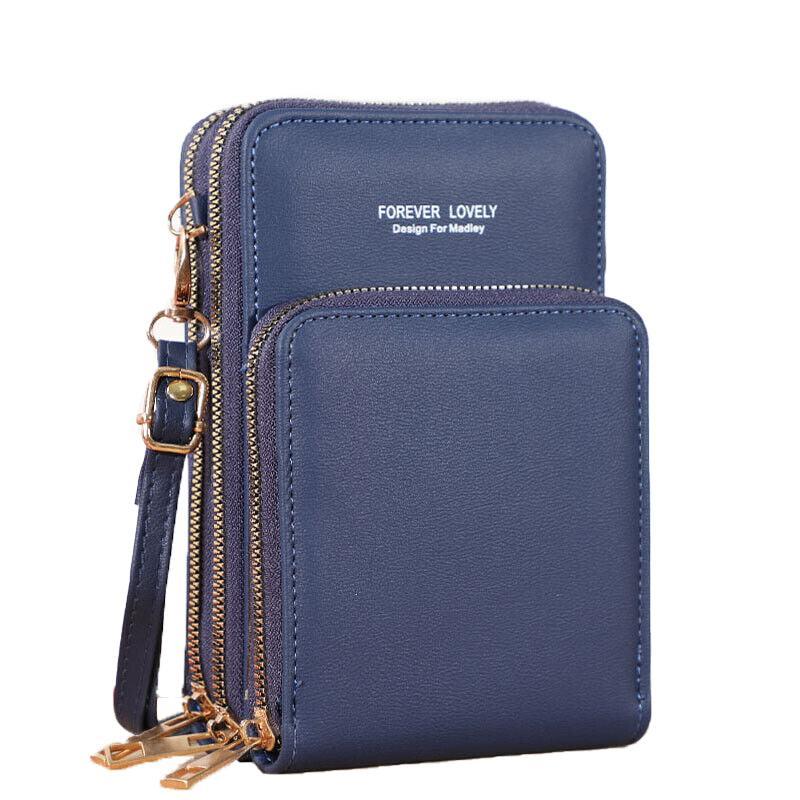 Women Crossbody Phone Purse Touch Screen Bag Rfid Blocking Wallet Shoulder Strap - Pink