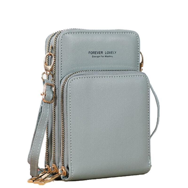 Women Crossbody Phone Purse Touch Screen Bag Rfid Blocking Wallet Shoulder Strap - Red