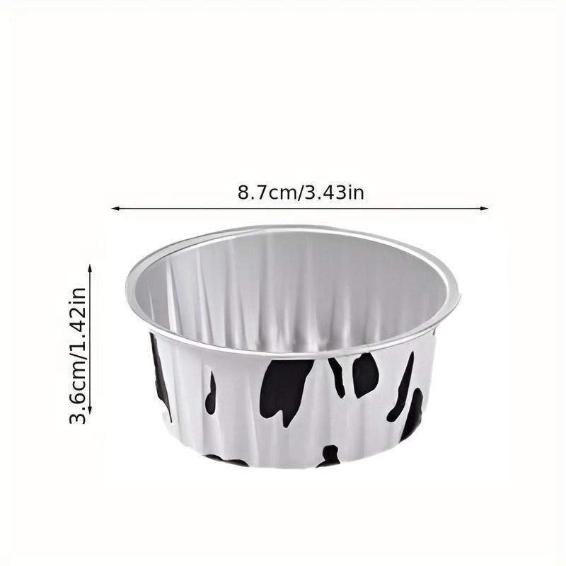 100Pcs Cake Tools Pudding Cake Aluminum Foil Baking Cups Cupcake Cup with Lids - 100pcs-Blue