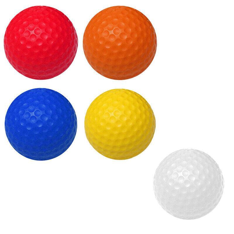 Indoor Outdoor Golf Training Foam Balls 12 Pack PU Soft Practice Accessories - Yellow
