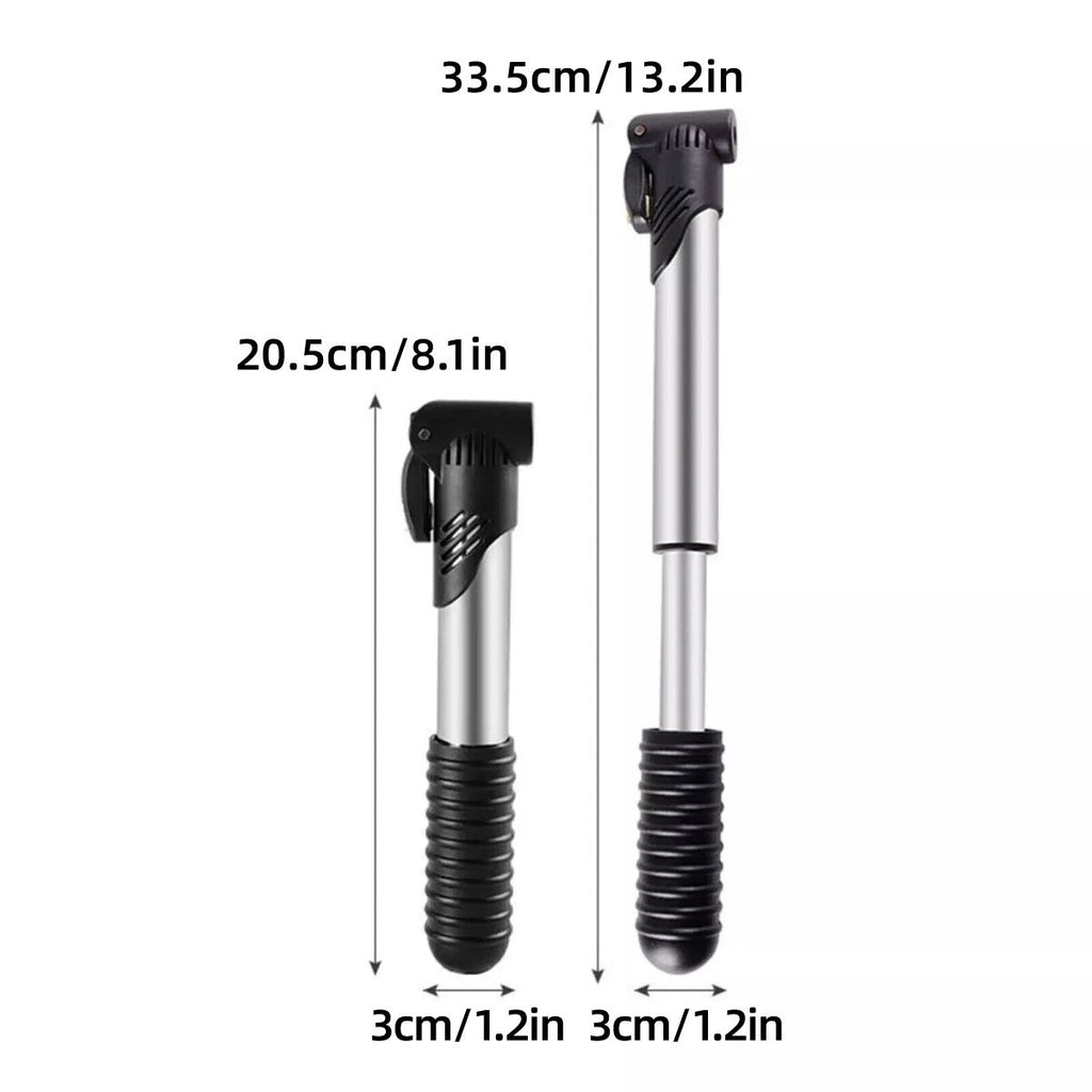 Aluminium Mini Bicycle Air Pump Bike Hand Ball Inflator Portable Cycling Tyre