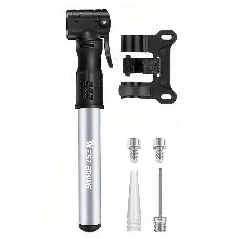 Portable Bicycle Pump Mini Inflatable Tube Pump Tire Inflator for Bike Cycling - Black