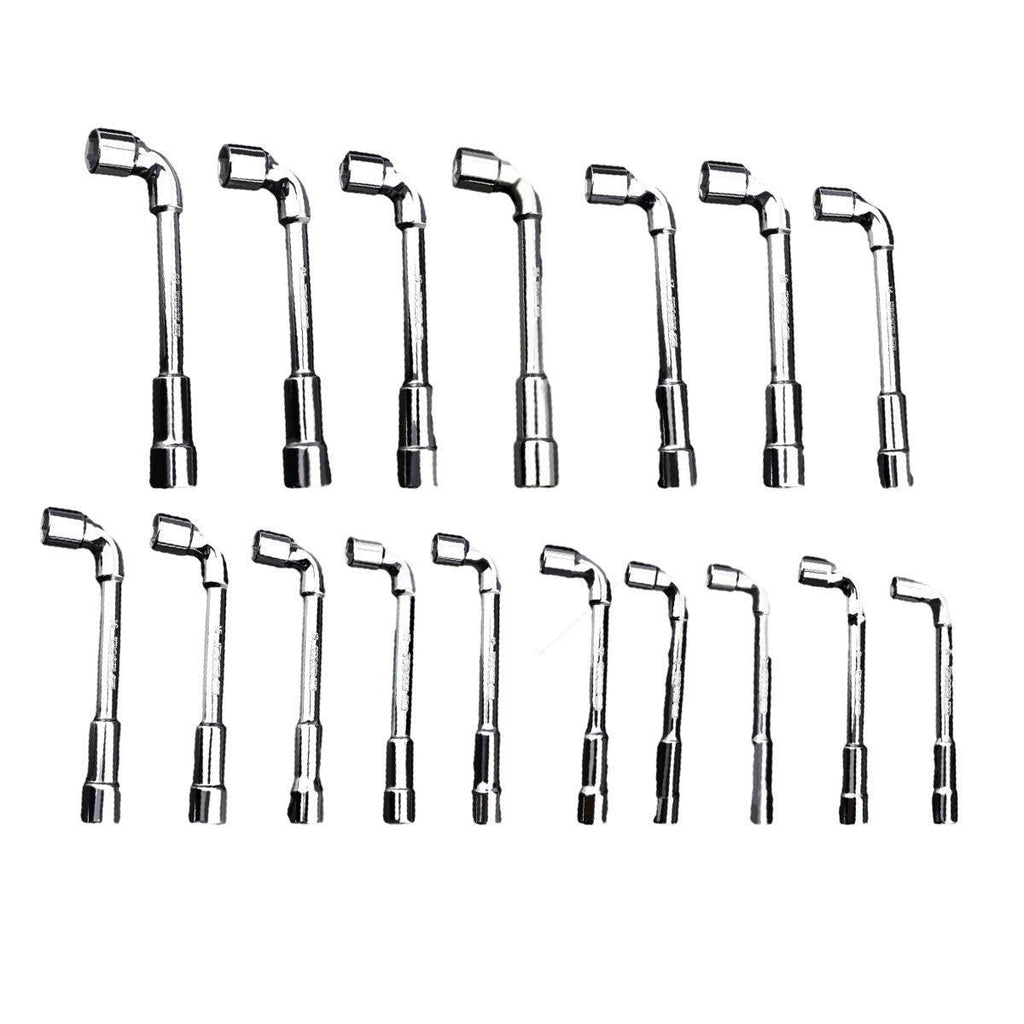 6-23mm L Shaped Socket Wrench Elbow Multi Size Hardware Repair Tool Set - 10mm