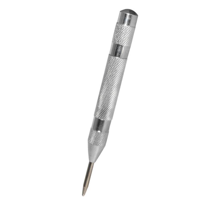 130mm Spring Loaded Centre Punch Automatic Brass Marking Tool Heavy Duty - Black