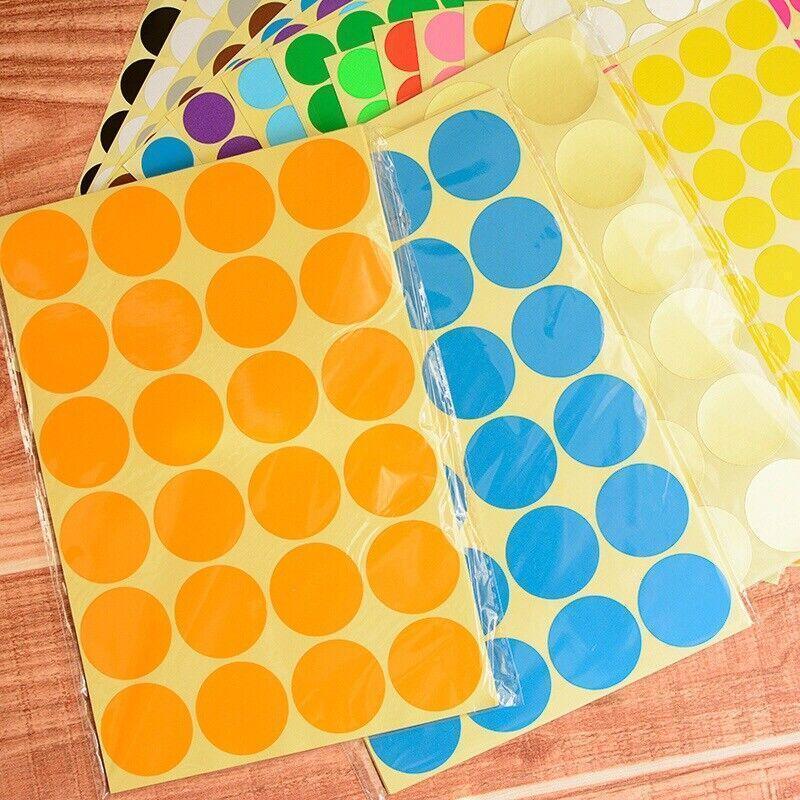 Purple Assorted Sizes Colour Sticker Dots Adhesive Round Labels Circular Spot Scrapbook - 25mm*40 Dots