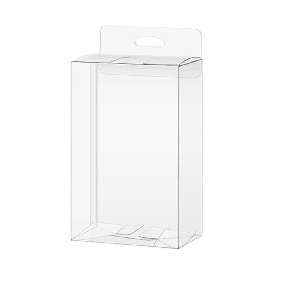50pcs Transparent Gift Boxes with Hooks Clear Packaging Storage Containers - 9x5x12cm