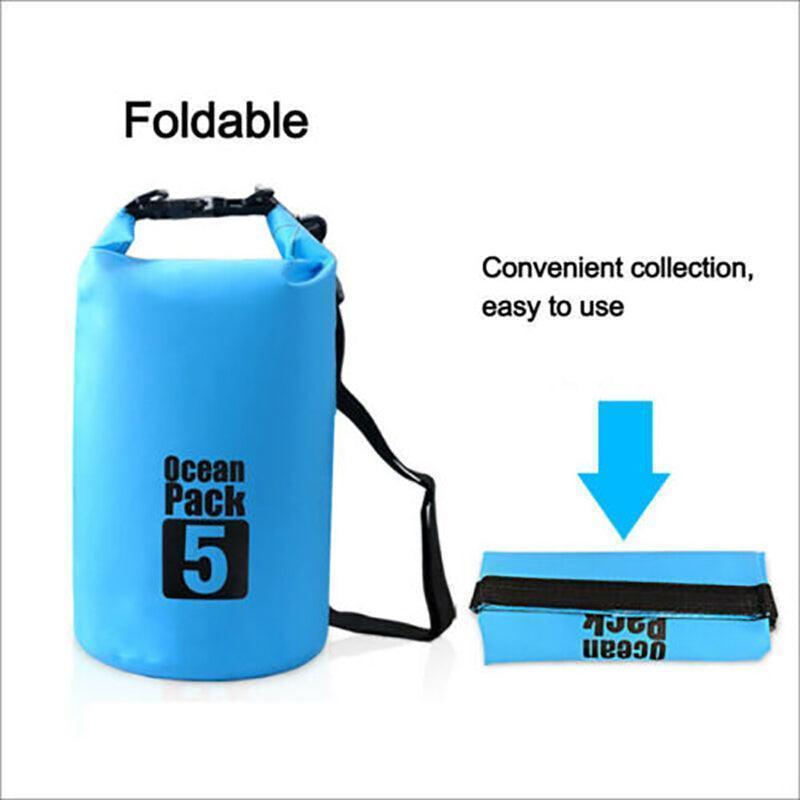 Orange Waterproof Bag Dry Sack Fishing Camping Canoeing Outdoor Sport 2/5/10/15/20/30 L - 30L