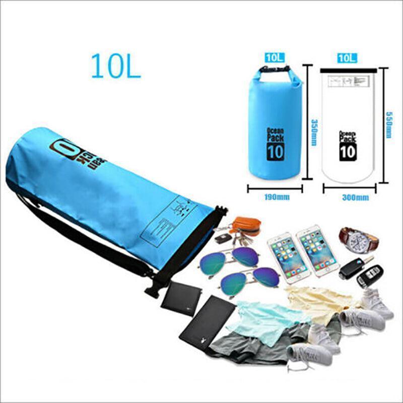 Yellow Waterproof Bag Dry Sack Fishing Camping Canoeing Outdoor 2/5/10/15/20/30 L - 5L