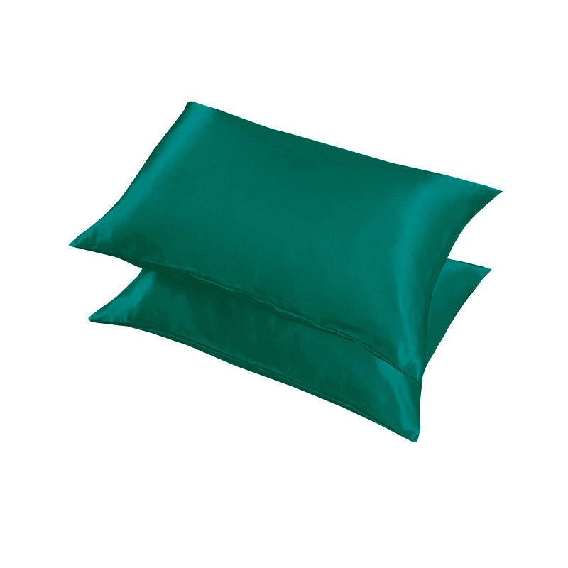 2X Satin Pillow Case Bedroom Pillowcase Cushion Covers Home Decor Luxury Slip - Light Blue