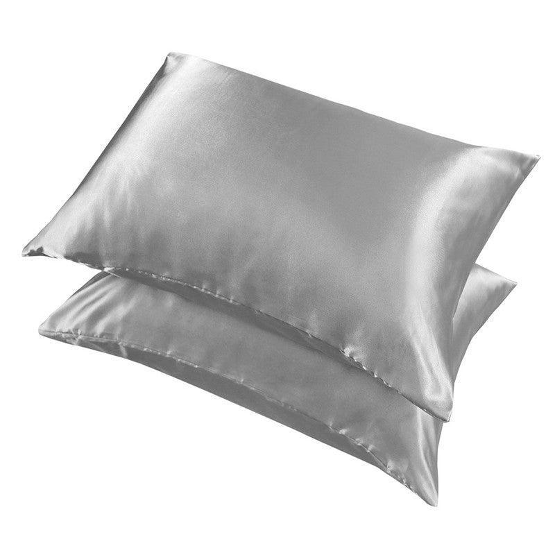 2X Satin Pillow Case Bedroom Pillowcase Cushion Covers Home Decor Luxury Slip - Red