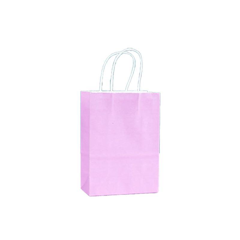 20pcs Small Kraft Paper Gift Bags with Handles for Shopping Party Favour - Dark Purple