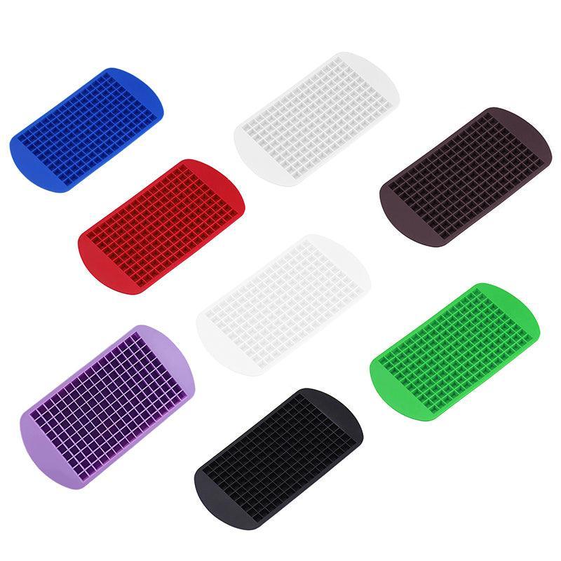 160 Grids Silicone Ice Cube Tray Ice Maker Mold Mini Frozen Cubes for Drink DIY - Green