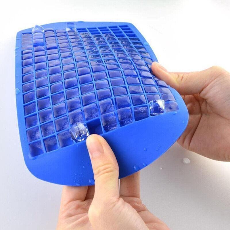 160 Grids Silicone Ice Cube Tray Ice Maker Mold Mini Frozen Cubes for Drink DIY - Green