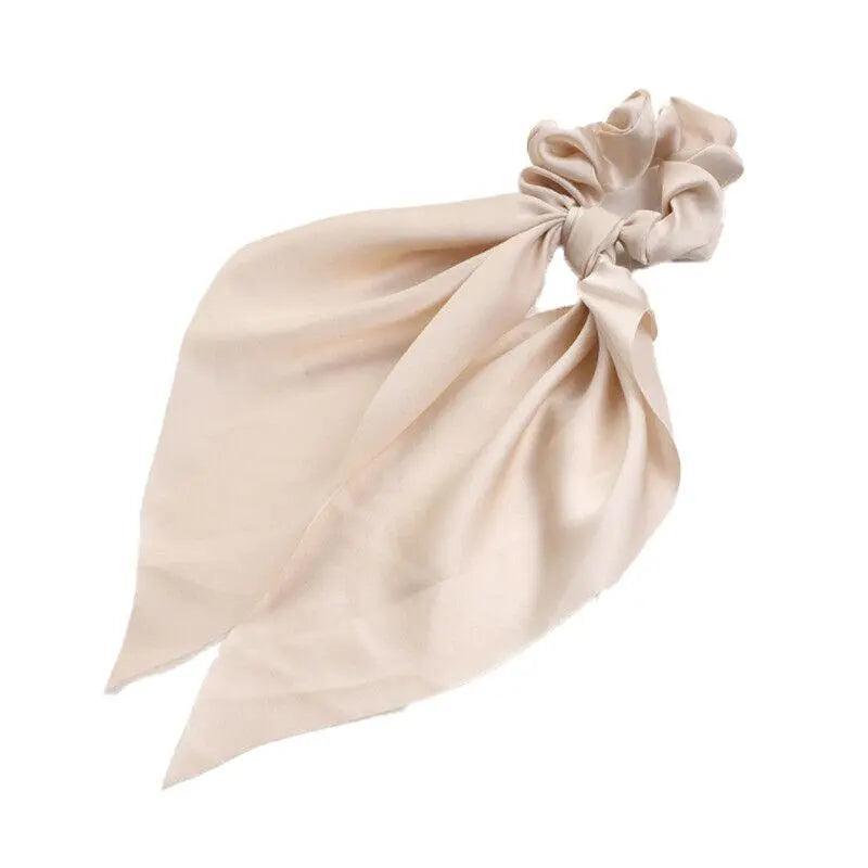 Chiffon Ponytail Scarf Bow Elastic Hair Rope Tie Scrunchies Ribbon Hair Bands - 1