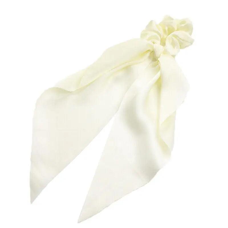 Chiffon Ponytail Scarf Bow Elastic Hair Rope Tie Scrunchies Ribbon Hair Bands - 11