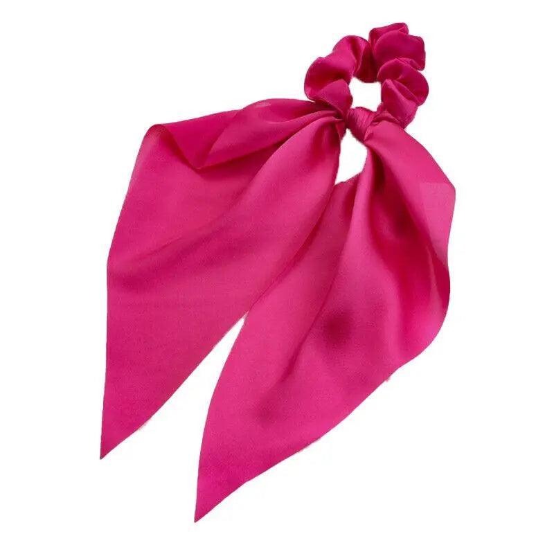 Chiffon Ponytail Scarf Bow Elastic Hair Rope Tie Scrunchies Ribbon Hair Bands - 14