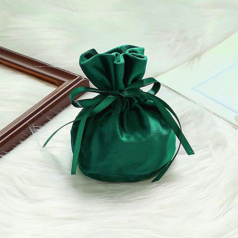 6PCS Velvet Cloth Drawstring Bags Gift Bag Jewelry Ring Pouch Earring Favor - Wine Red-6PCS