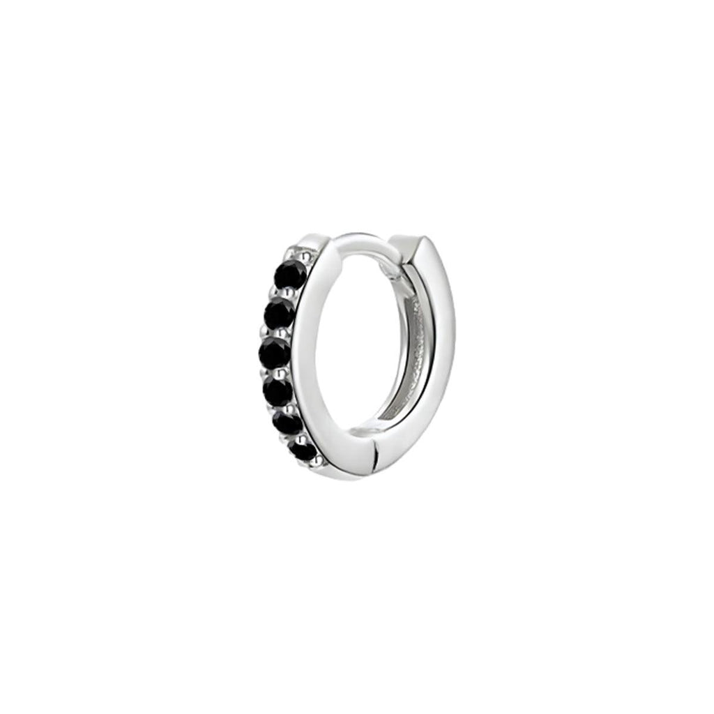 925 Sterling Silver Gold Rings Plated Cubic Crystal Cuff Huggie Hoop Earrings Au - Gold-Red Crystal
