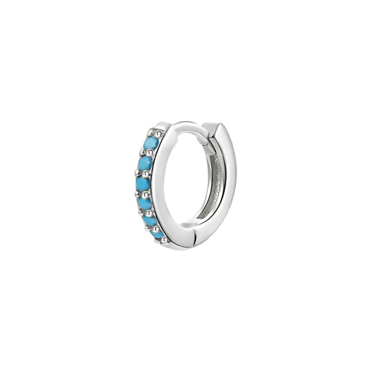 925 Sterling Silver Gold Rings Plated Cubic Crystal Cuff Huggie Hoop Earrings Au - Gold-Red Crystal