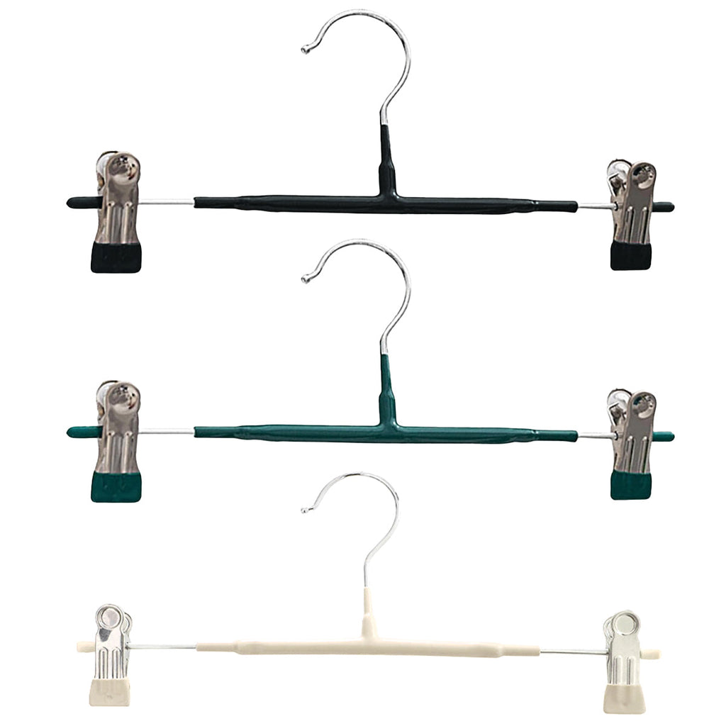 10pcs Home Wardrobe Pant Rack Hanging Trouser Organizer Clothes Hanger - White