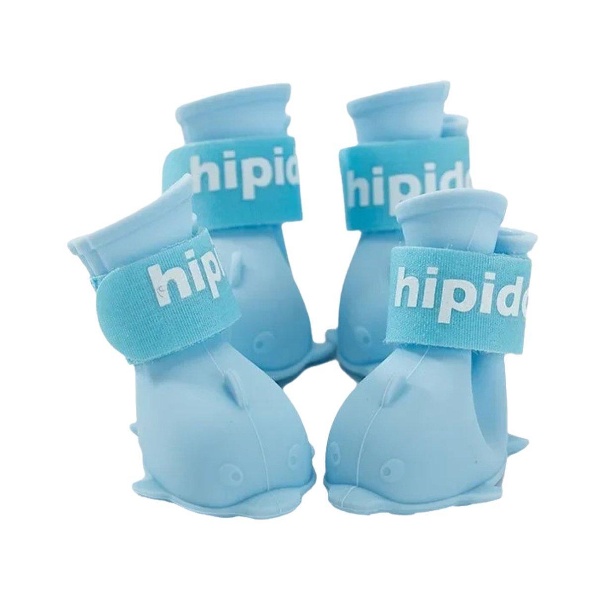 4pcs Cartoon Pet Rain Boots Waterproof Non-Slip Wear-Resistant Shoes for Dogs - Yellow - S